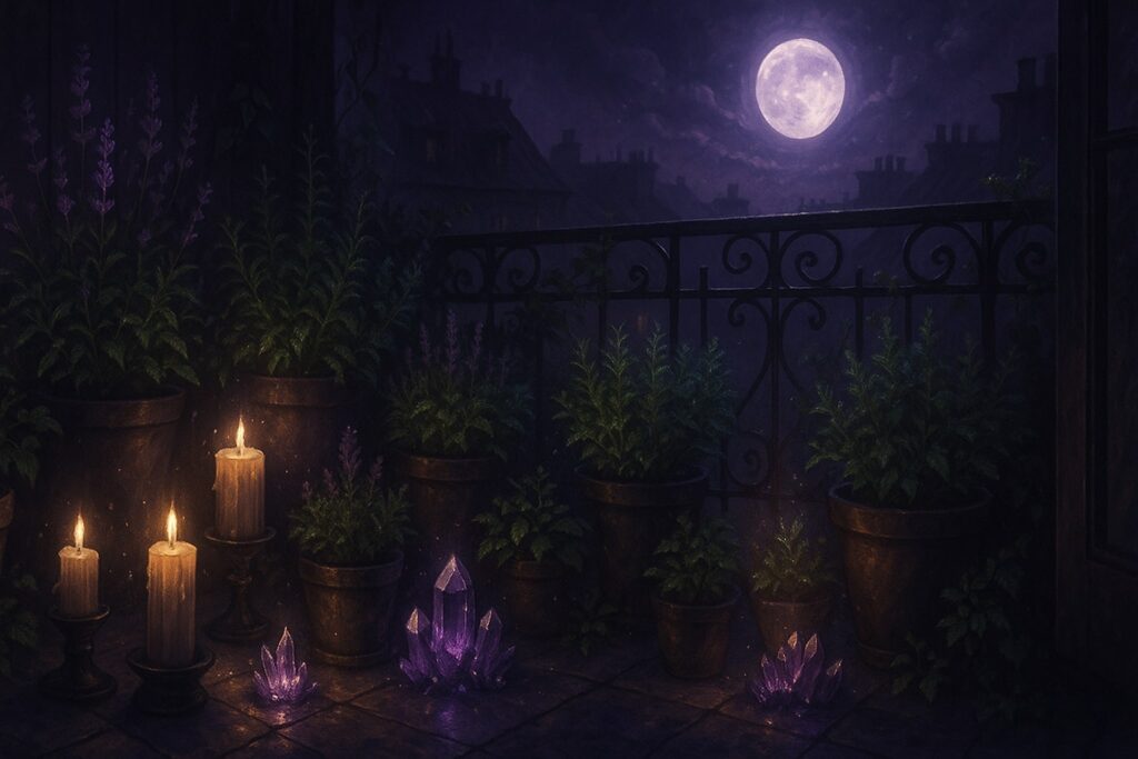 full moon rituals on balcony