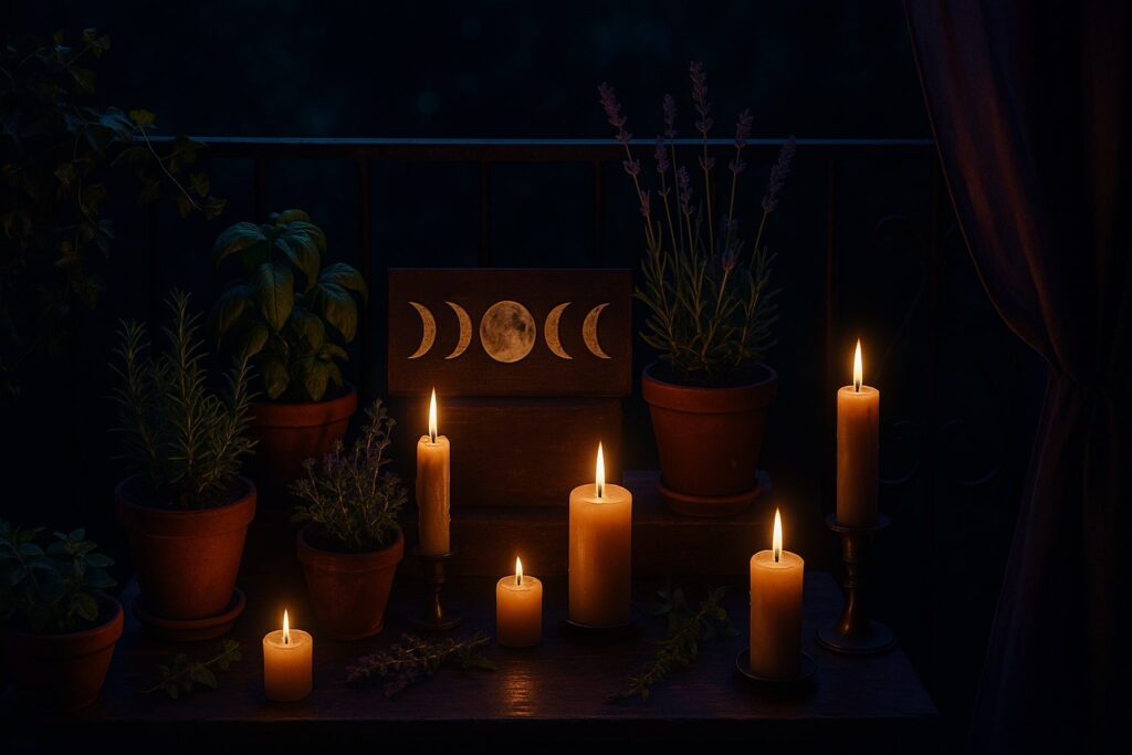 full moon witchy balcony rituals