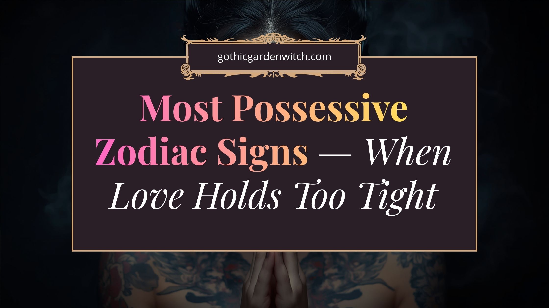 Dark feminine woman representing the most possessive zodiac signs holding on in shadow