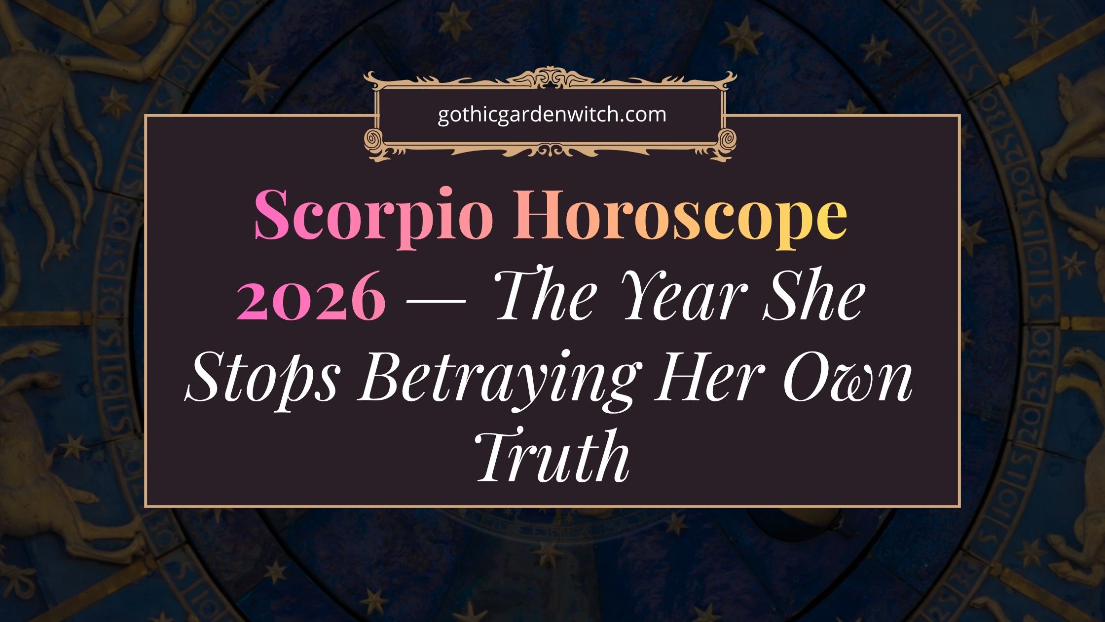 Dark feminine Scorpio woman in shadow representing Scorpio horoscope 2026