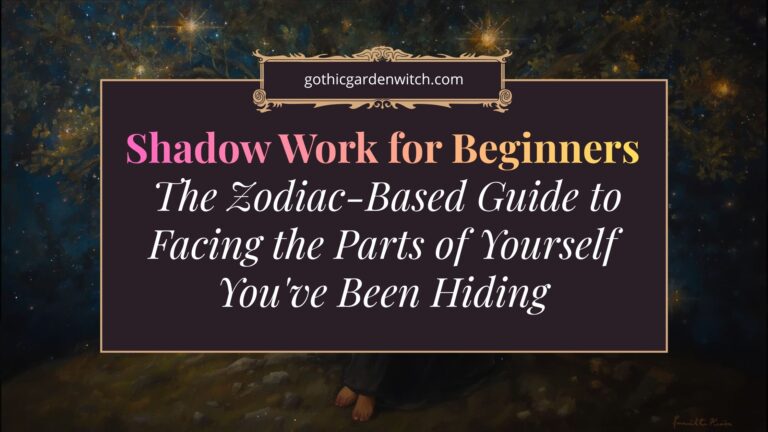 Dark feminine woman in shadow representing shadow work for beginners zodiac guide