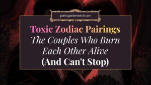 dark aesthetic couple representing toxic zodiac pairings facing each other in shadow