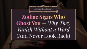 Dark silhouette of a woman disappearing representing zodiac signs who ghost