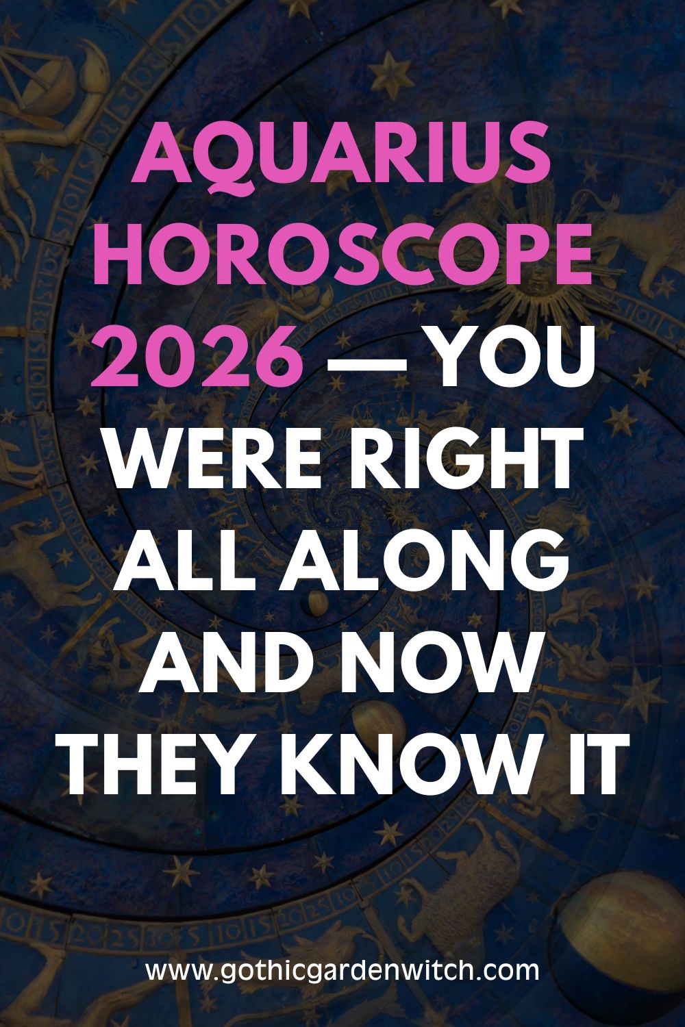 Aquarius yearly horoscope 2026 — dark feminine astrology guide