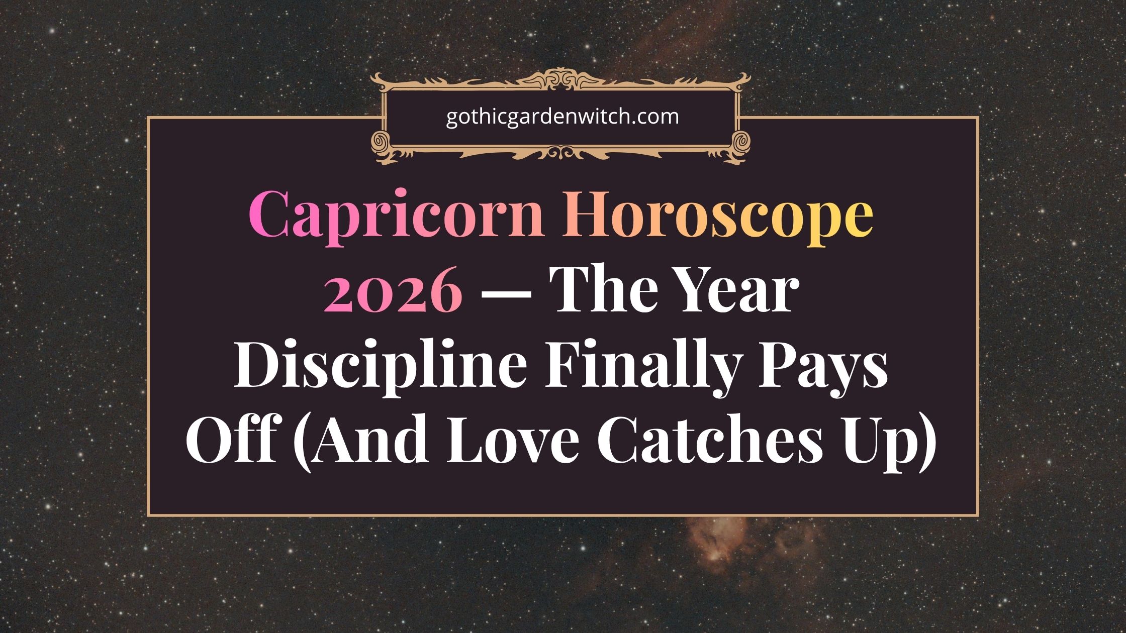 Dark feminine Capricorn woman representing Capricorn horoscope 2026
