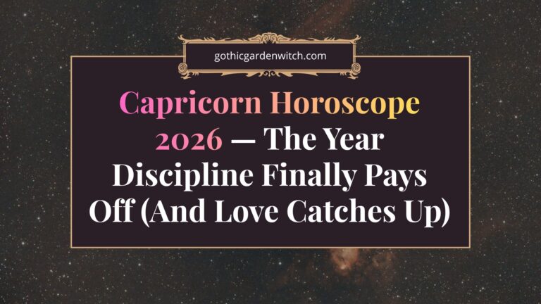 Capricorn Horoscope 2026 — The Year Discipline Finally Pays Off (And Love Catches Up)