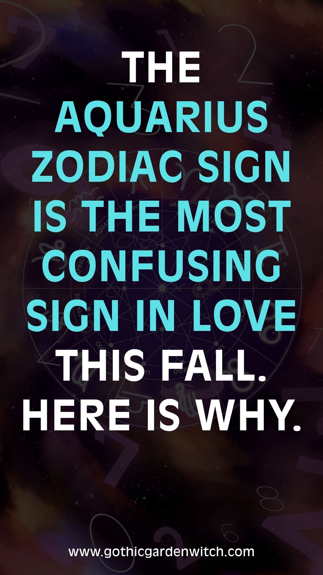 The Aquarius zodiac sign is the most confusing sign in love this fall. Here is why.
