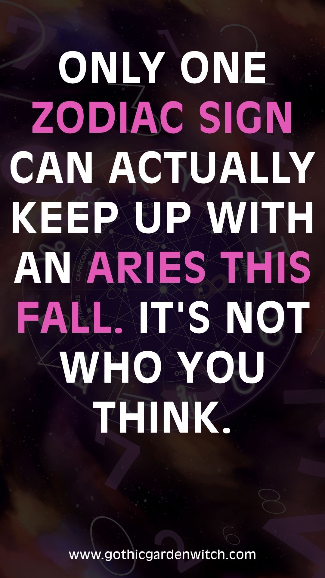 Only one zodiac sign can actually keep up with an Aries this fall. It's not who you think.