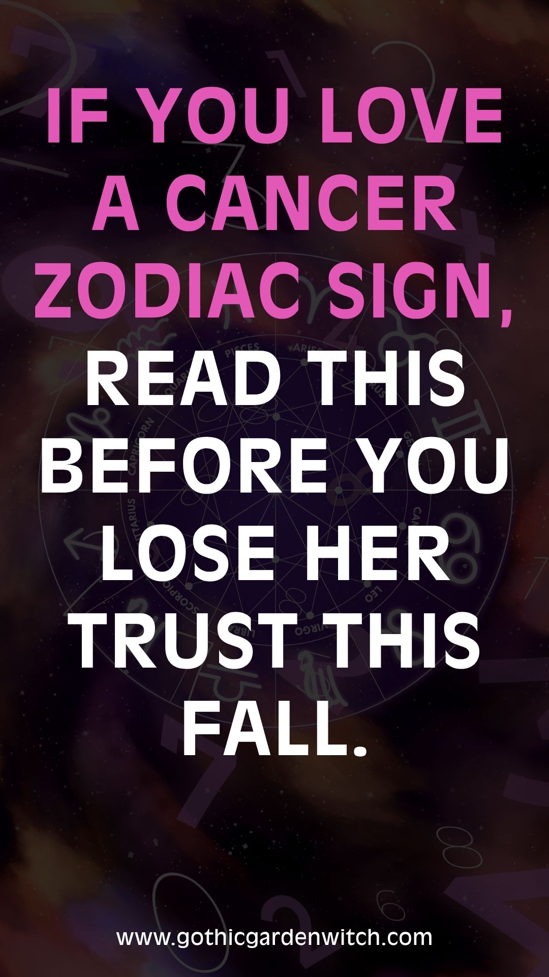 If you love a Cancer zodiac sign, read this before you lose her trust this fall.