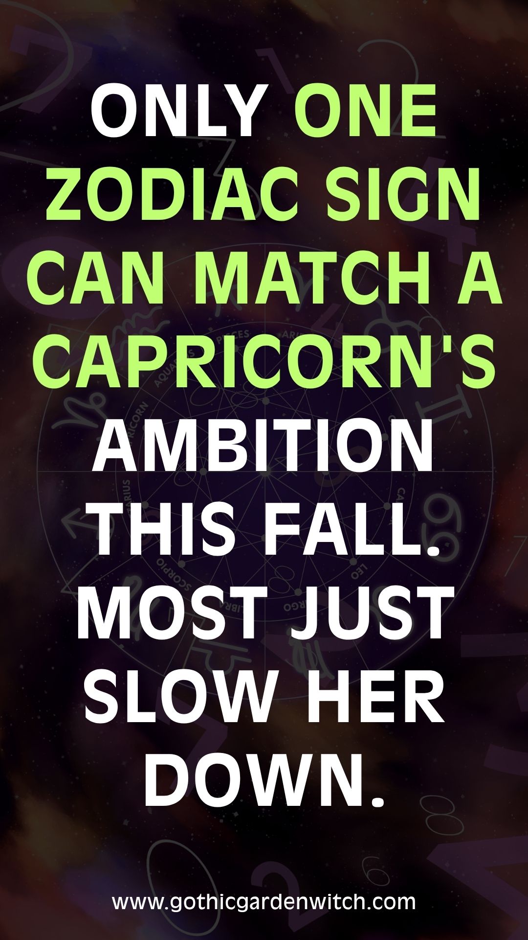 Only one zodiac sign can match a Capricorn's ambition this fall. Most just slow her down.
