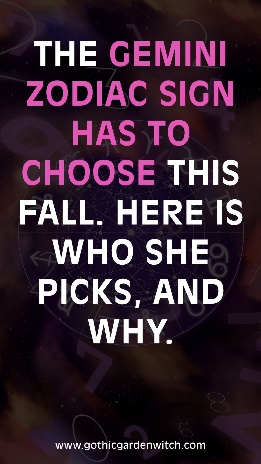 The Gemini zodiac sign has to choose this fall. Here is who she picks, and why.