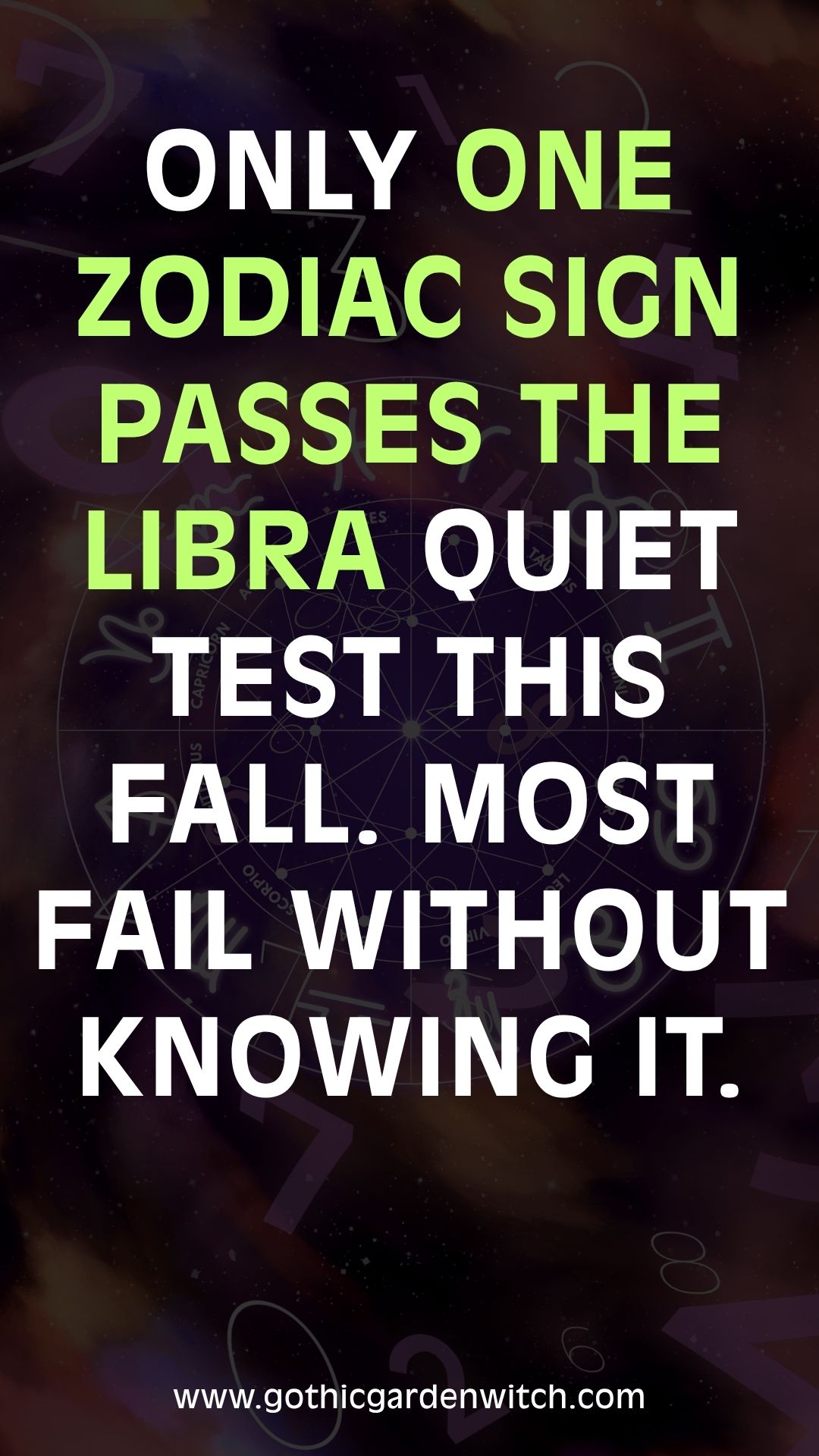 Only one zodiac sign passes the Libra quiet test this fall. Most fail without knowing it.
